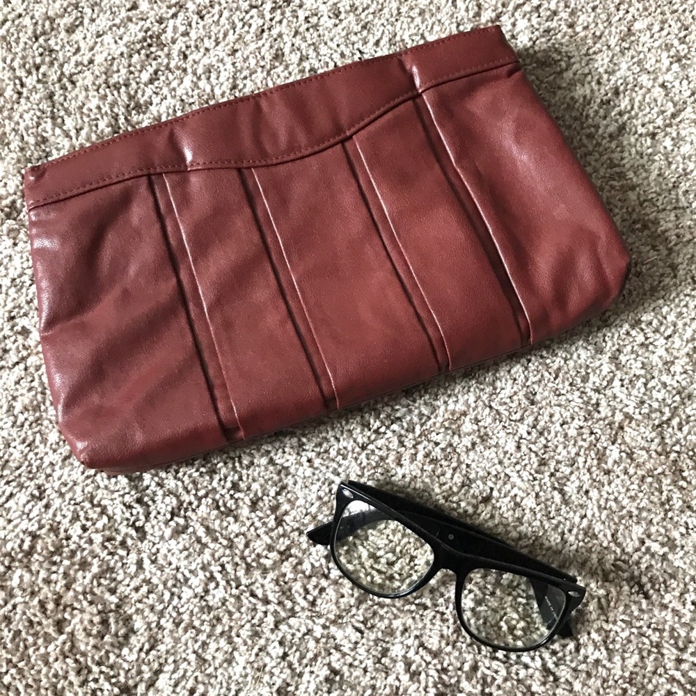 Burgundy Red Clutch Purse